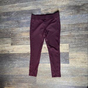 LOFT Seamed Leggings | Medium | Heathered Burgundy